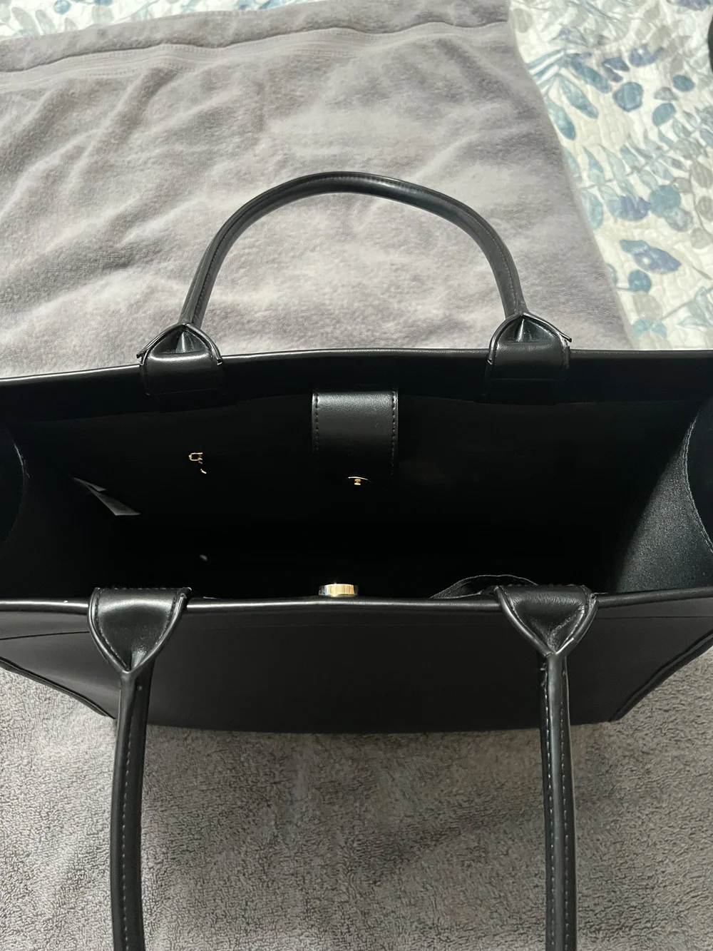 kate spade Black Leather and Clear Tote & Crossbody Bag Set